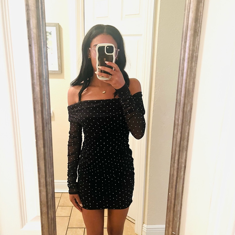 Elegant Black Off-Shoulder Dress